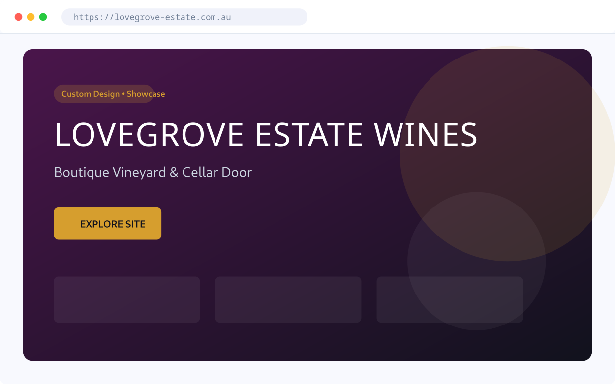Lovegrove Estate Wines Website