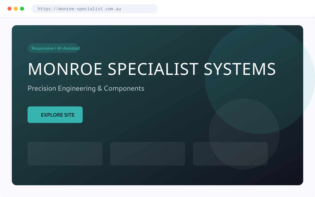 Monroe Specialist Systems Website Showcase